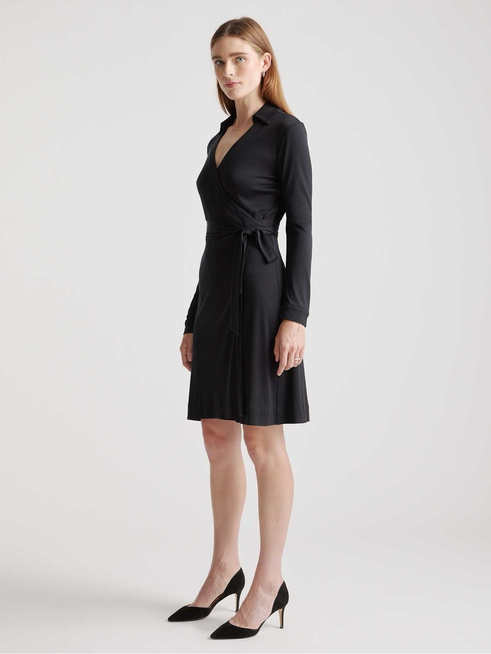 Quince 100% Silk Jersey Wrap Mini Dress Small